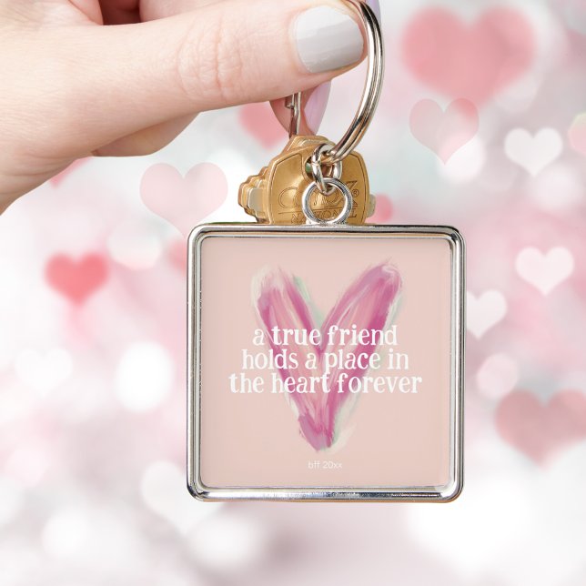 Llavero Cute Heart Bff Galentine Gift (Cute Heart Bff Galentine Gift Keychain
)