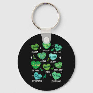 Llavero Cute Hearts Retro Earth Day