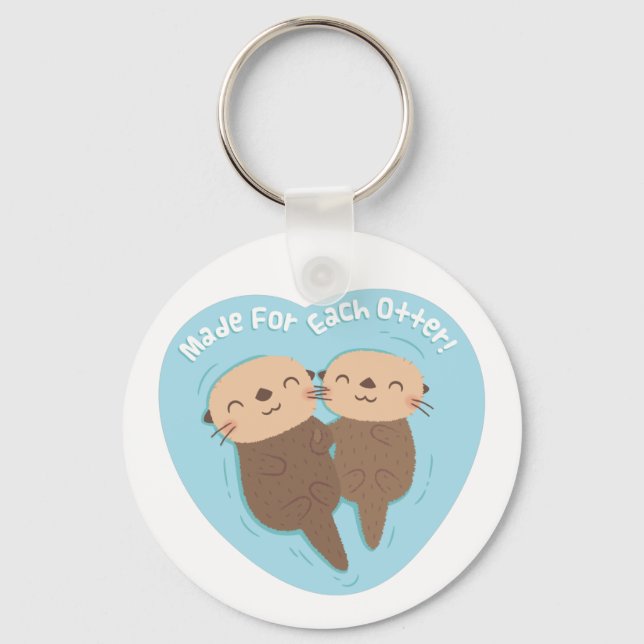 Llavero Cute Hecho Para Cada Pareja De Otter (Anverso)