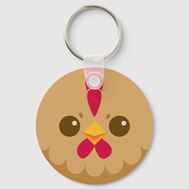Llavero Cute Hen / Chicken Face (Anverso)