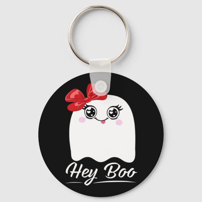 Llavero Cute Hey Boo Halloween (Anverso)