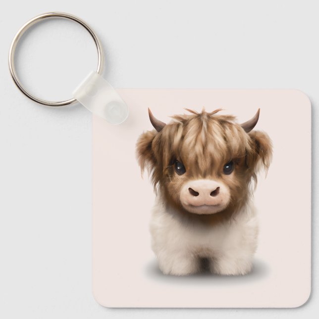 Llavero Cute Highlands Escocia Cow (Anverso)