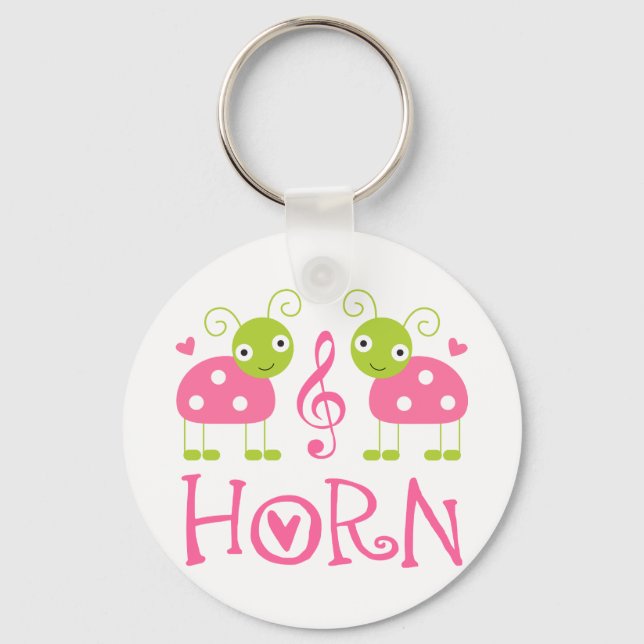 LLAVERO CUTE HORN LADYBUGS PINK (Anverso)