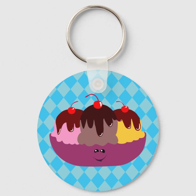 Llavero Cute Ice Cream Bowl (Anverso)