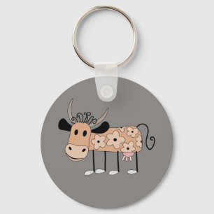 Llavero Cute ilustrado Vaca