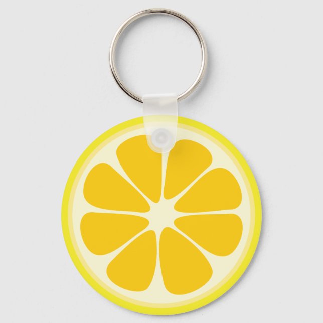 Llavero Cute Juicy Citrus Lemon Tropical Fruta (Anverso)