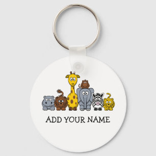 LLAVERO CUTE JUNGLE ANIMALES AGREGAR TU TEXTO