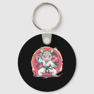 Llavero Cute Karate Squirrel Lotus Flor Mma Kickboxing K
