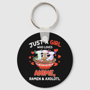 Llavero Cute Kawaii Anime Axolotl Japoneses Ramen Noodles 