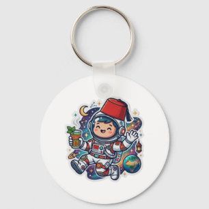 Llavero Cute Kawaii Astronauta Marroquí Sticker de Té de M
