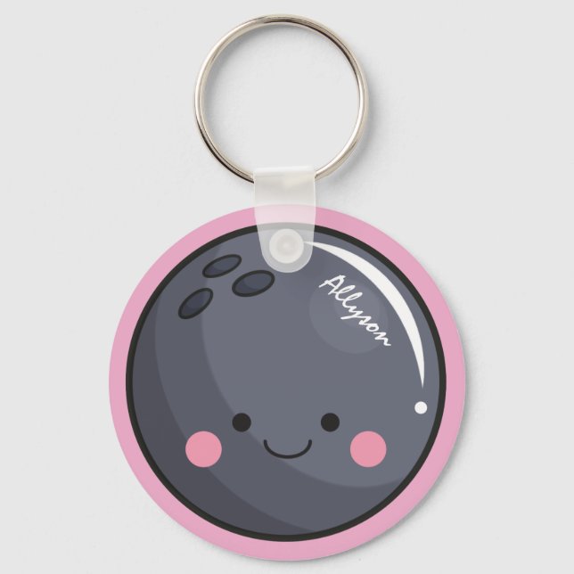 Llavero Cute Kawaii Bowling Ball Tema deportivo personaliz