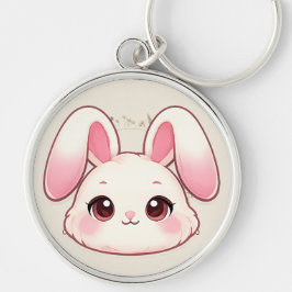 Llavero Cute Kawaii Bunny Face Keychain