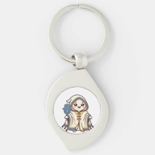Llavero Cute Kawaii Capa Marroquí Barnous y Mano de Khamsa