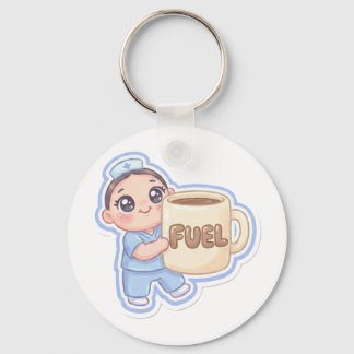 Llavero Cute Kawaii Chibi Enfermera Café Gigante Combustib