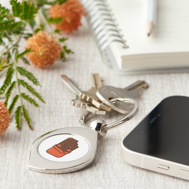 Llavero Cute Kawaii Chocolate Bar (Lateral)