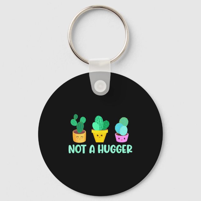 Llavero Cute Kawaii Do Not Hug I'm Not A Hugger Cactus  (Anverso)