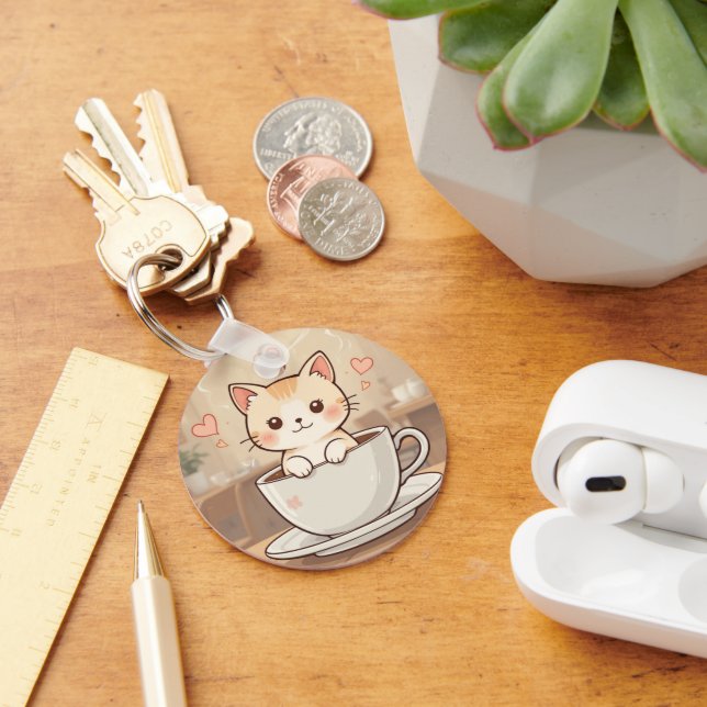 Llavero Cute Kawaii Kitten Keychain | keyring-gift idea  (Escritorio )