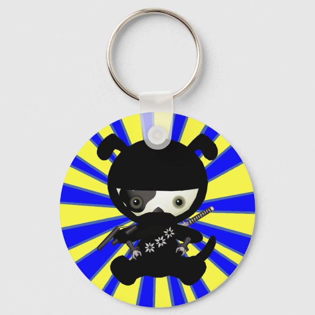 Llavero Cute Kawaii Ninja Puppy Dog Keychain (Anverso)
