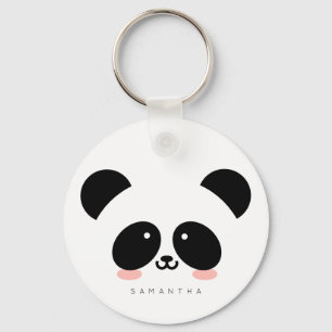 Llavero Cute Kawaii Panda  Agregar su nombre