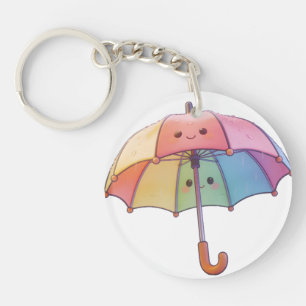 Llavero Cute Kawaii Paraguas Camiseta de Mujer