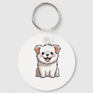 Llavero Cute Kawaii Pegatina de Vinilo de Cachorro - Mono