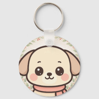 Llavero Cute Kawaii Puppy Face Keychain