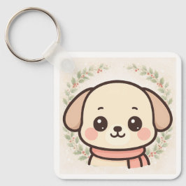 Llavero Cute Kawaii Puppy Face Keychain