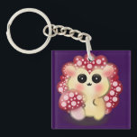 Llavero Cute Kawaii Red Mushroom Hedgehog Toadstool Art<br><div class="desc">Add a touch of forest magic to your day with this incredibly cute Mushroom Hedgehog design! This adorable woodland hybrid character features a glossy red toadstool cap with pink dots and big, sweet anime-style eyes. This kawaii illustration perfectly captures the trendy cottagecore and fairycore aesthetics. It makes a wonderful gift...</div>