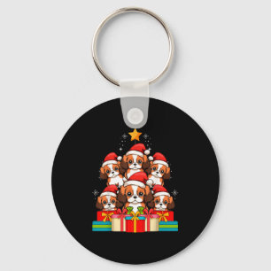Llavero Cute King Charles Cavalier Le Dog árbol de Navidad