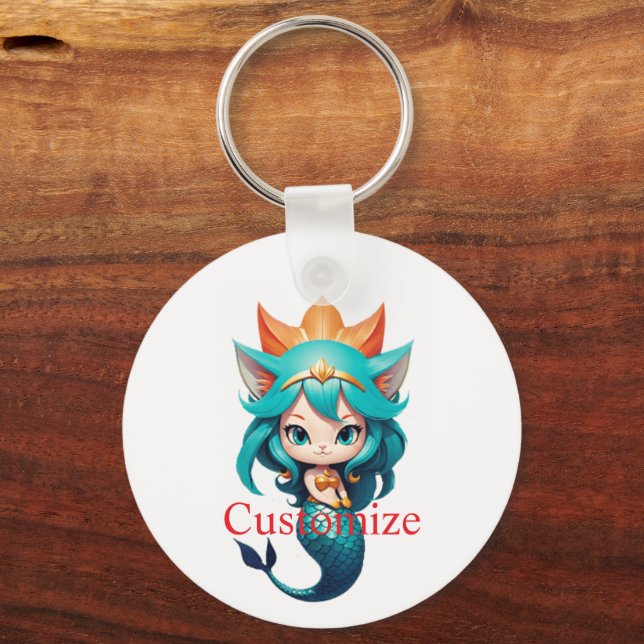 Llavero Cute Kitty Cat Mermaid Thunder_Cove (Anverso)