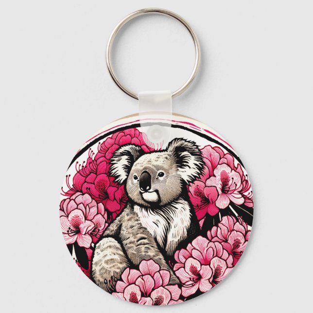 Llavero Cute Koala Bear Artwork Fun Koalas arte (Anverso)