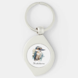 Llavero Cute Kookaburra en una sucursal, personalizado
