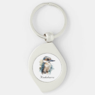 Llavero Cute Kookaburra en una sucursal, personalizado