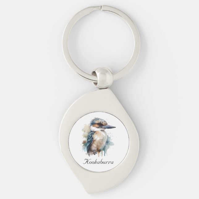 Llavero Cute Kookaburra en una sucursal, personalizado (Anverso)