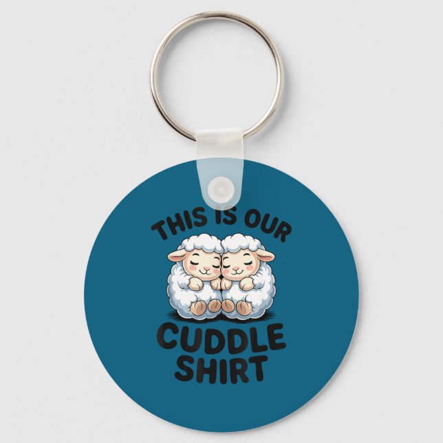 Llavero Cute Lamb Couple This Is Our Cuddle  (Anverso)