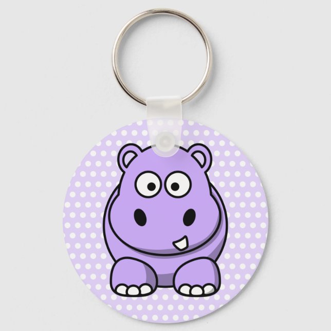 Llavero Cute Lavender Hippo (Anverso)
