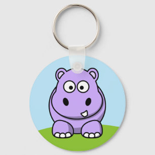 Llavero Cute Lavender Hippo