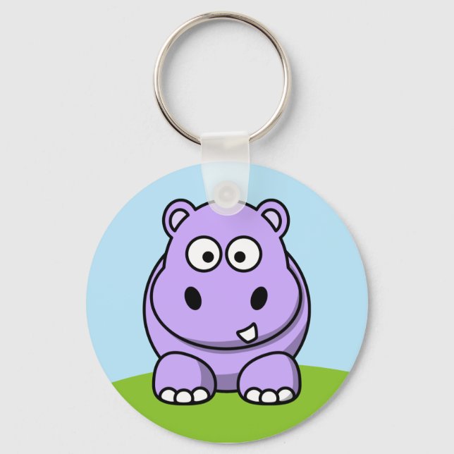 Llavero Cute Lavender Hippo (Anverso)