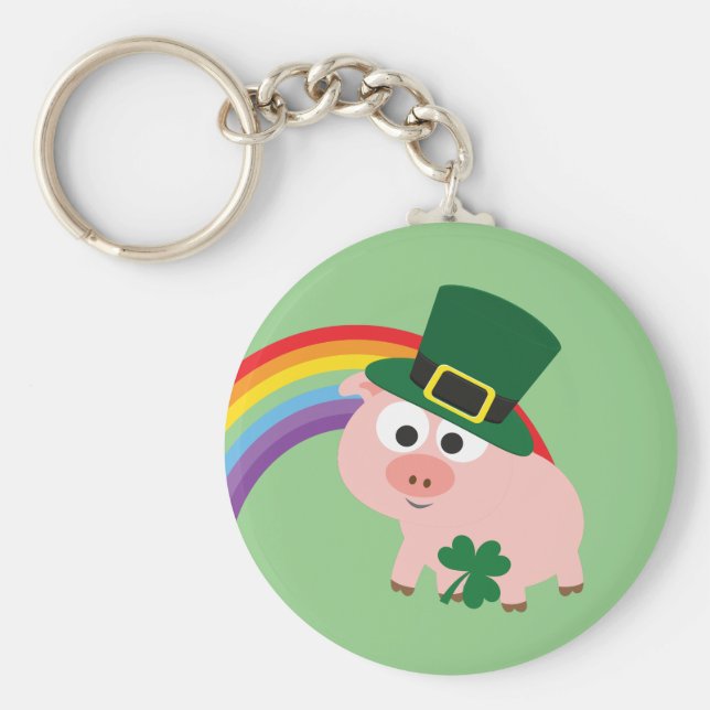 Llavero Cute Leprechaun Pig (Frente)