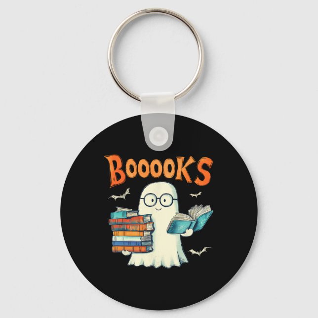 Llavero Cute libro fantasma leyendo libros de profesores d (Anverso)