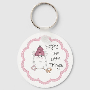 Llavero Cute Little Hamster "Enjoy The Little Things"