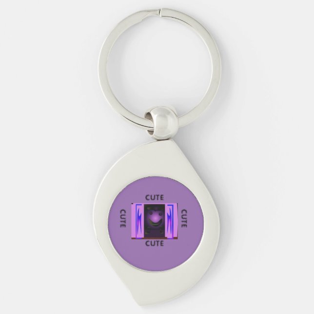 LLAVERO CUTE_LOGO_PINK_BLACK (Anverso)