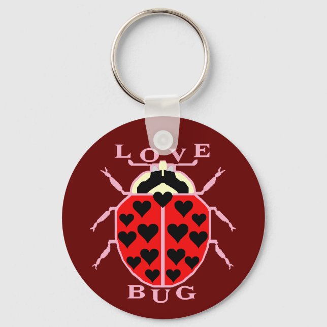 Llavero Cute Love Bug El día de San Valentín Ladybug (Anverso)