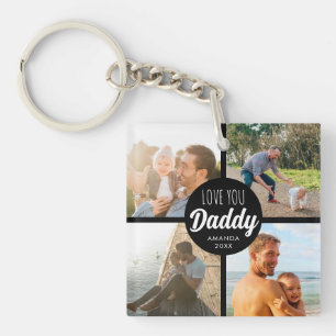 Llavero Cute Love You 'Daddy' Personalizado Collage de fot