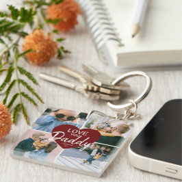 Llavero Cute Love You 'Daddy' Personalizado Collage de fot
