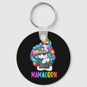 Llavero Cute Mamacorn Día de la Madre Unicorn Rainbow Colo