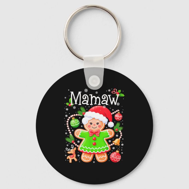 Llavero Cute Mamaw Gingerbread Family Matching Christmas C (Anverso)