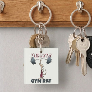 Llavero Cute Meerkat Gym Rat Funny Weightlifer Personaliza