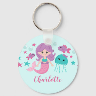 Llavero Cute Mermaid Personalized Girl