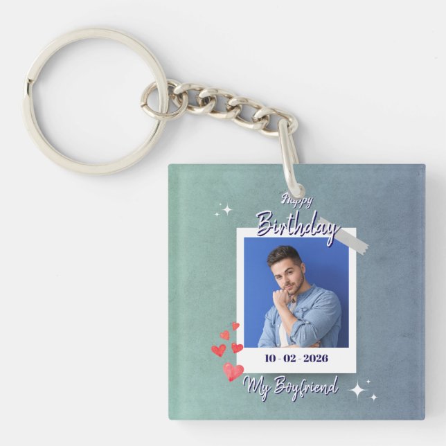 Llavero Cute mi novio diseño de regalo de cumpleaños (Frente)